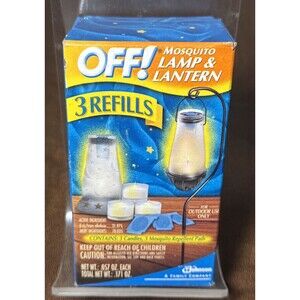 OFF! Mosquito Lamp & Lantern 3 Refills Bug Candles & Pads NOS